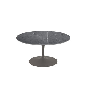 Saarinen Coffee Table - 35" Round Coffee Tables Knoll Grey Grigio Marquina marble, Satin finish 