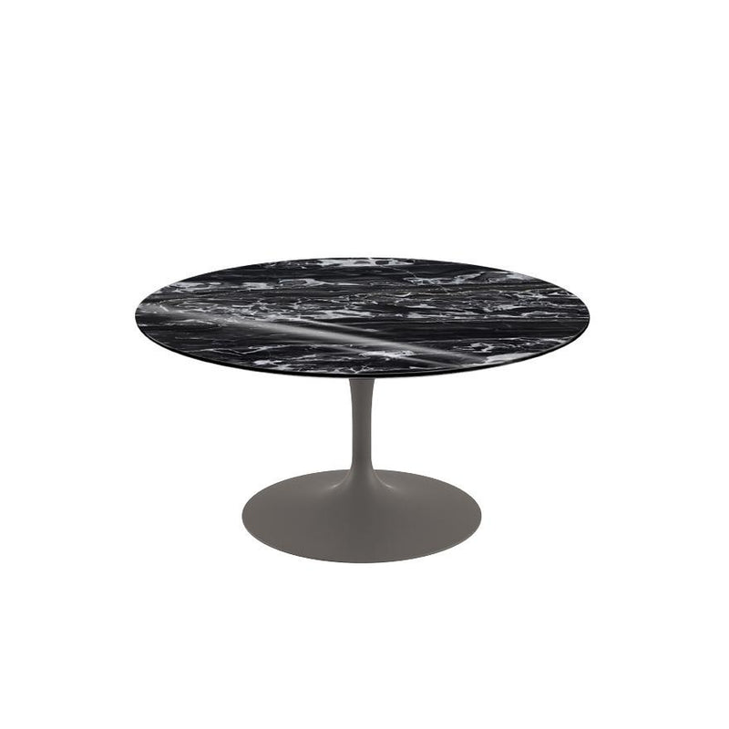 Saarinen Coffee Table - 35" Round Coffee Tables Knoll Grey Portoro marble, Shiny finish 