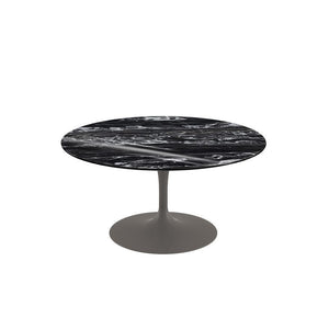 Saarinen Coffee Table - 35" Round Coffee Tables Knoll Grey Portoro marble, Shiny finish 