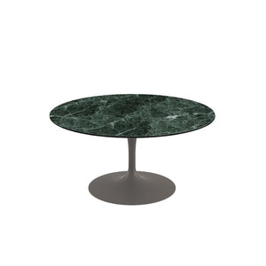 Saarinen Coffee Table - 35" Round Coffee Tables Knoll Grey Verde Alpi marble, Satin finish 