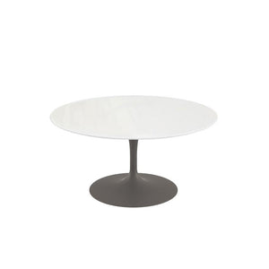Saarinen Coffee Table - 35" Round Coffee Tables Knoll Grey Vetro Bianco 