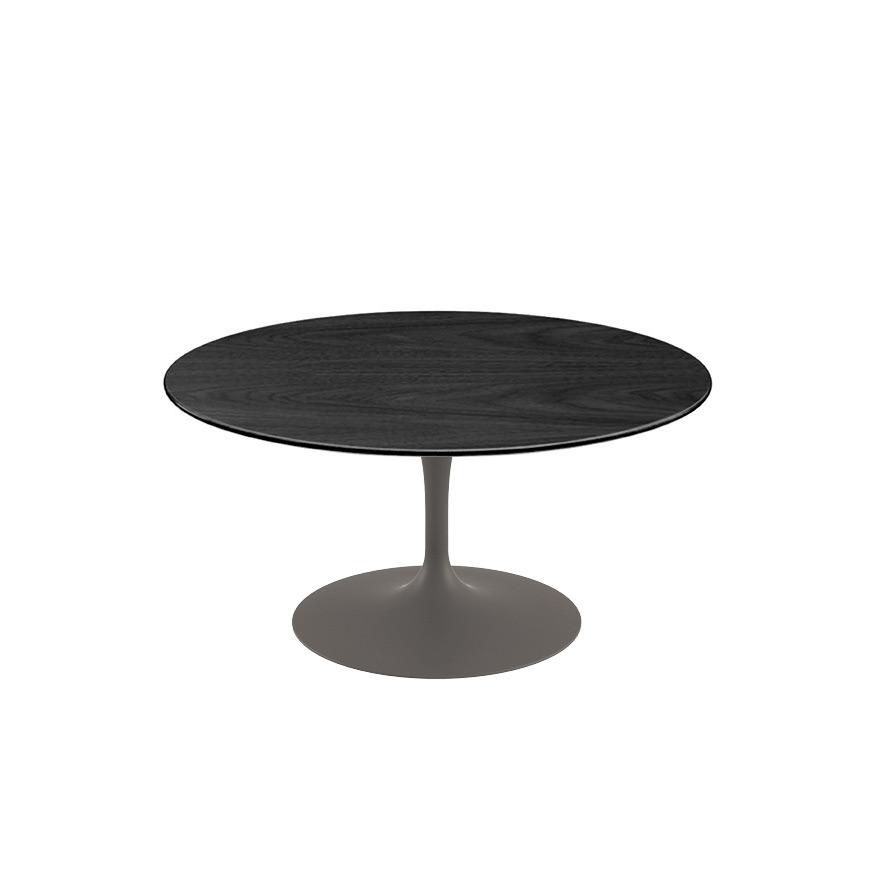 Saarinen Coffee Table - 35" Round Coffee Tables Knoll Grey Ebonized Walnut 