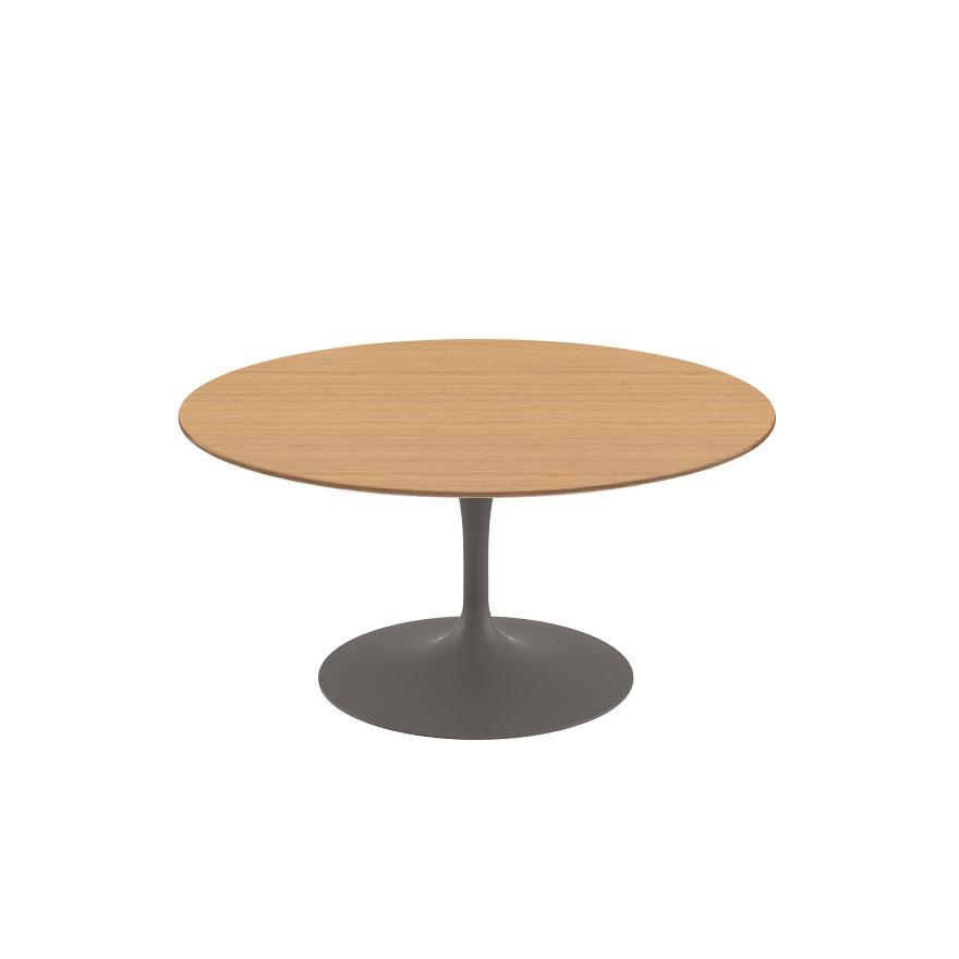Saarinen Coffee Table - 35&quot; Round Coffee Tables Knoll Grey Light Oak 