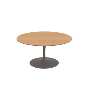 Saarinen Coffee Table - 35" Round Coffee Tables Knoll Grey Light Oak 