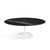 Saarinen Coffee Table - 42” Oval Dining Tables Knoll White Nero Marquina marble, Shiny finish 