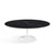 Saarinen Coffee Table - 42” Oval Dining Tables Knoll White Nero Marquina marble, Satin finish 