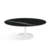 Saarinen Coffee Table - 42” Oval Dining Tables Knoll White Black Andes, Granite 