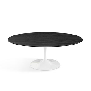 Saarinen Coffee Table - 42” Oval Dining Tables Knoll White Ebonized Walnut 