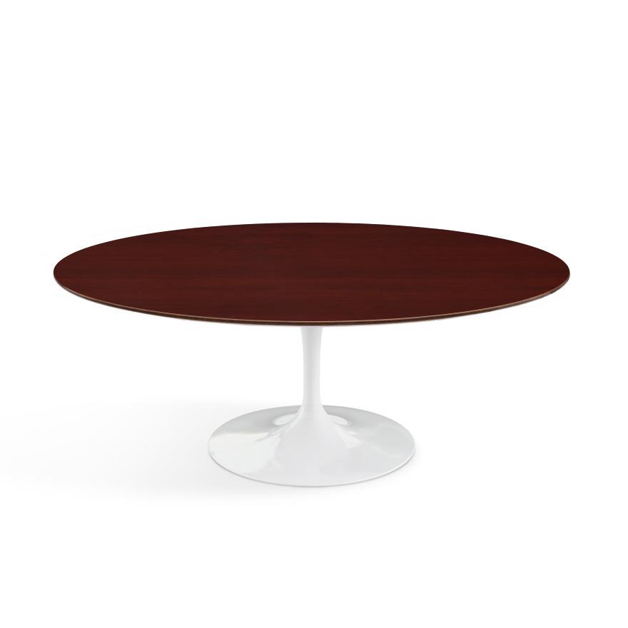 Saarinen Coffee Table - 42” Oval Dining Tables Knoll White Reff Dark Cherry 