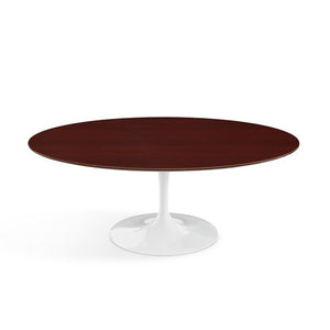 Saarinen Coffee Table - 42” Oval Dining Tables Knoll White Reff Dark Cherry 
