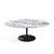 Saarinen Coffee Table - 42” Oval Dining Tables Knoll Black Arabescato marble, Shiny finish 