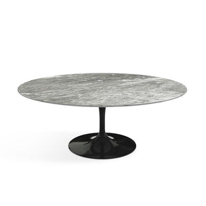 Saarinen Coffee Table - 42” Oval Dining Tables Knoll Black Grey marble, Satin finish 