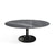 Saarinen Coffee Table - 42” Oval Dining Tables Knoll Black Grigio Marquina marble, Shiny finish 