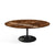 Saarinen Coffee Table - 42” Oval Dining Tables Knoll Black Espresso marble, Shiny finish 