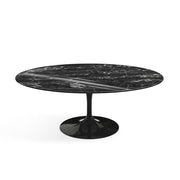Saarinen Coffee Table - 42” Oval Dining Tables Knoll Black Portoro marble, Shiny finish 