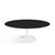 Saarinen Coffee Table - 42” Oval Dining Tables Knoll White Black laminate, Satin finish 