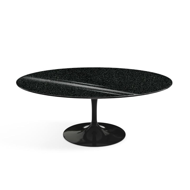 Saarinen Coffee Table - 42” Oval Dining Tables Knoll Black Black Andes, Granite 