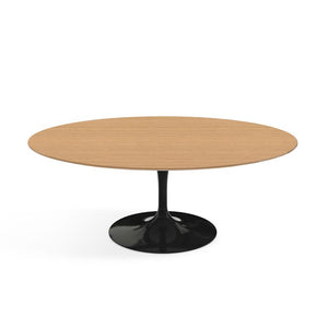 Saarinen Coffee Table - 42” Oval Dining Tables Knoll Black Light Oak 