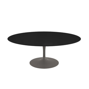 Saarinen Coffee Table - 42” Oval Dining Tables Knoll Grey Black laminate, Satin finish 