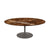 Saarinen Coffee Table - 42” Oval Dining Tables Knoll Grey Espresso marble, Shiny finish 