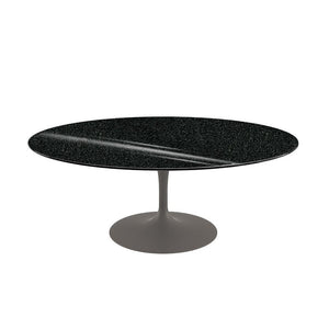 Saarinen Coffee Table - 42” Oval Dining Tables Knoll Grey Black Andes, Granite 