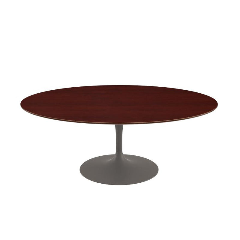 Saarinen Coffee Table - 42” Oval Dining Tables Knoll Grey Light Oak 