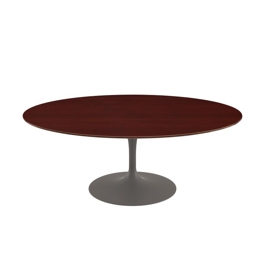 Saarinen Coffee Table - 42” Oval Dining Tables Knoll Grey Light Oak 