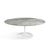 Saarinen Coffee Table - 42” Oval Dining Tables Knoll White Grey marble, Satin finish 