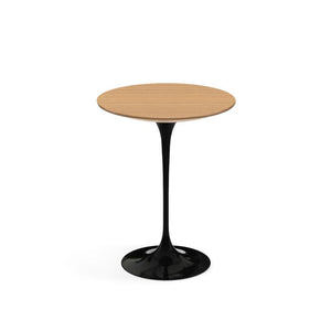 Saarinen Side Table - 16" Round side/end table Knoll Black Light Oak 