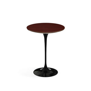 Saarinen Side Table - 16" Round side/end table Knoll Black Reff Dark Cherry 
