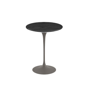 Saarinen Side Table - 16" Round side/end table Knoll Grey Ebonized Walnut 