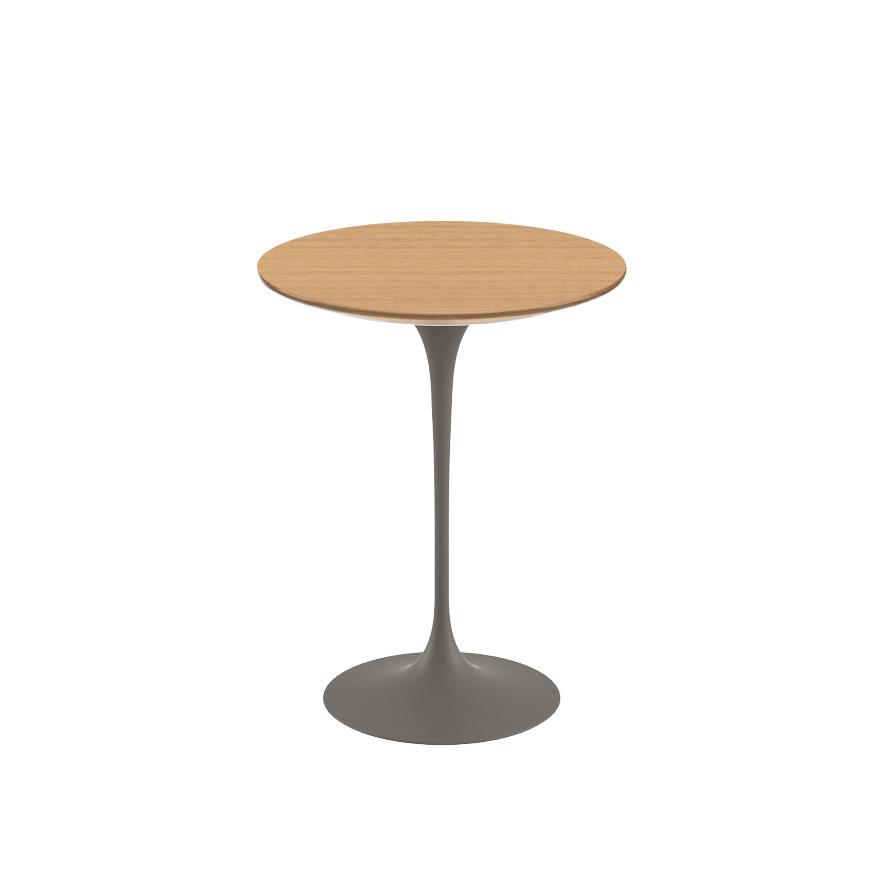 Saarinen Side Table - 16" Round side/end table Knoll Grey Light Oak 