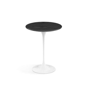 Saarinen Side Table - 16" Round side/end table Knoll White Ebonized Walnut 