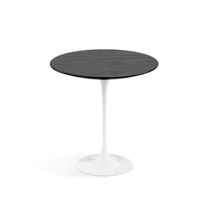 Saarinen Side Table - 20” Round side/end table Knoll White Ebonized Walnut 