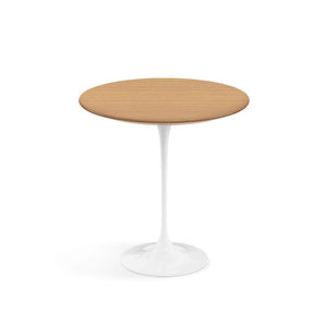 Saarinen Side Table - 20” Round side/end table Knoll White Light Oak 