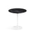 Saarinen Side Table - 20” Round side/end table Knoll White Nero Marquina marble, Shiny finish 