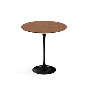 Saarinen Side Table - 20” Round side/end table Knoll Black Light Walnut 