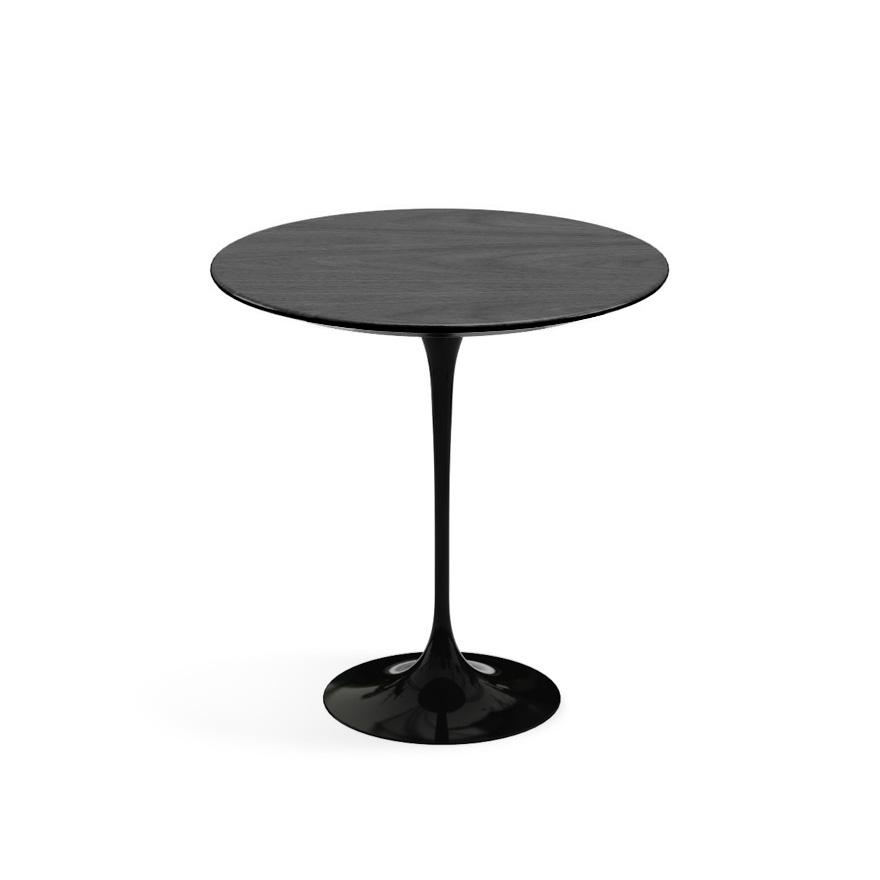 Saarinen Side Table - 20” Round side/end table Knoll Black Ebonized Walnut 