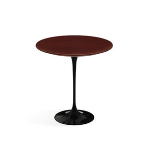 Saarinen Side Table - 20” Round side/end table Knoll Black Reff Dark Cherry 