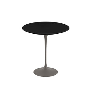 Saarinen Side Table - 20” Round side/end table Knoll Grey Black laminate, Satin finish 
