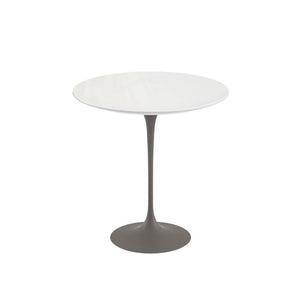 Saarinen Side Table - 20” Round side/end table Knoll Grey Vetro Bianco 