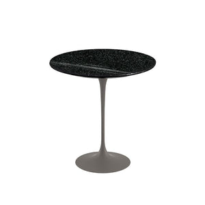Saarinen Side Table - 20” Round side/end table Knoll Grey Black Andes, Granite 