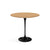 Saarinen Side Table - 22” Oval side/end table Knoll Black Light Oak 