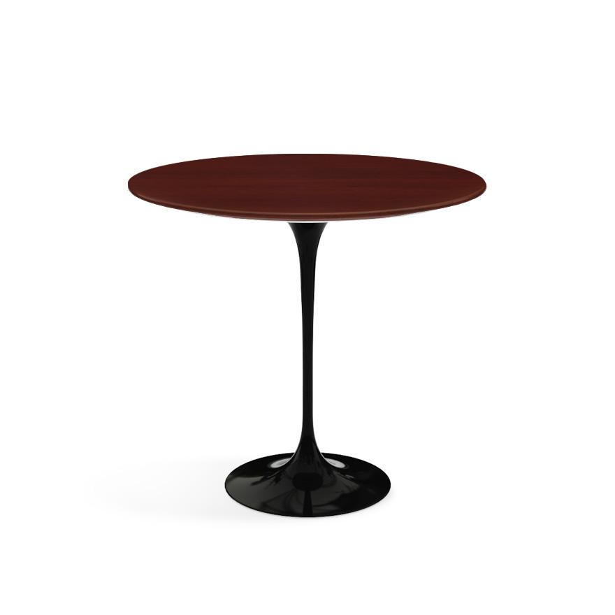 Saarinen Side Table - 22” Oval side/end table Knoll Black Reff Dark Cherry 