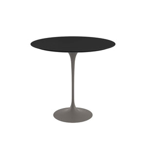 Saarinen Side Table - 22” Oval side/end table Knoll Grey Black laminate, Satin finish 