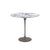 Saarinen Side Table - 22” Oval side/end table Knoll Grey Arabescato marble, Shiny finish 