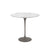 Saarinen Side Table - 22” Oval side/end table Knoll Grey Carrara marble, Satin finish 