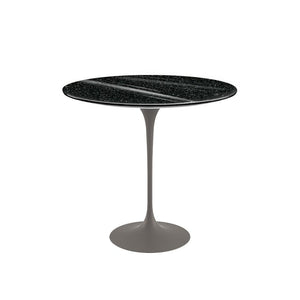 Saarinen Side Table - 22” Oval side/end table Knoll Grey Black Andes, Granite 