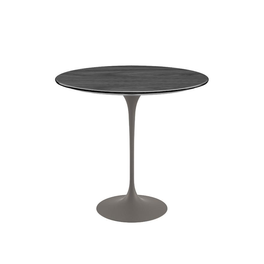 Saarinen Side Table - 22” Oval side/end table Knoll Grey Ebonized Walnut 