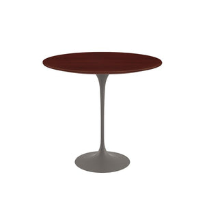 Saarinen Side Table - 22” Oval side/end table Knoll Grey Reff Dark Cherry 
